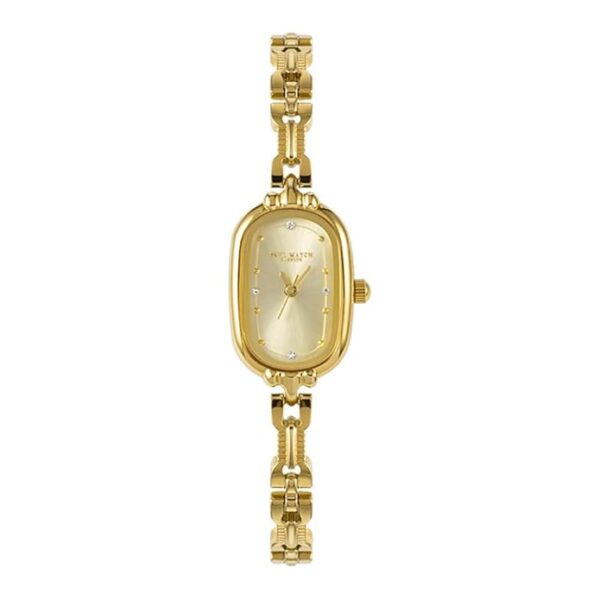 CARLIEN Women Vintage Petite Bracelet Gold Dainty Watch Small Oval Analog Quartz Watch Luxury Waterproof Ladies Diamonds Wristwatch