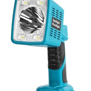 16W Cordless LED Flashlight for Makita 18V Lithium-ion Battery, 1600LM Handheld Work Light with USB Charger Port for Camping, Fishing, Car Repairing, Job Site, Emergency