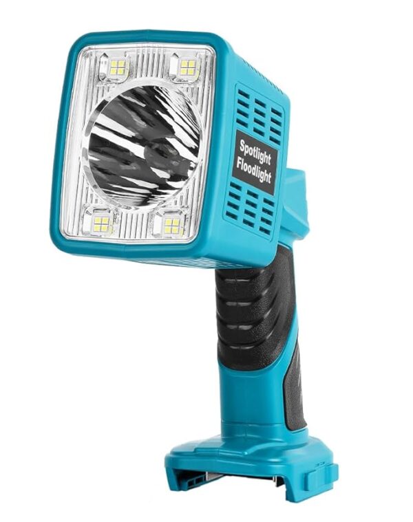 16W Cordless LED Flashlight for Makita 18V Lithium-ion Battery, 1600LM Handheld Work Light with USB Charger Port for Camping, Fishing, Car Repairing, Job Site, Emergency