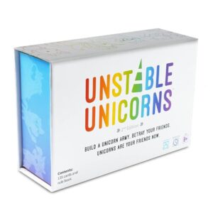 Unstable Unicorns Base Game - Competitive Award-Winning Card Game For Kids, Teens, Adults - 2-8 Players, Easy, Quick