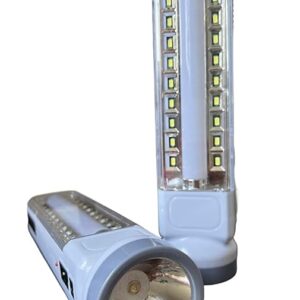 Solar Powered Camping Bright LED Flashlisht Rechargeable Emergency Flashlight COB Stong Flashlights Multiple Function for Survival Kit Camping Indoor Garage -2 Pack