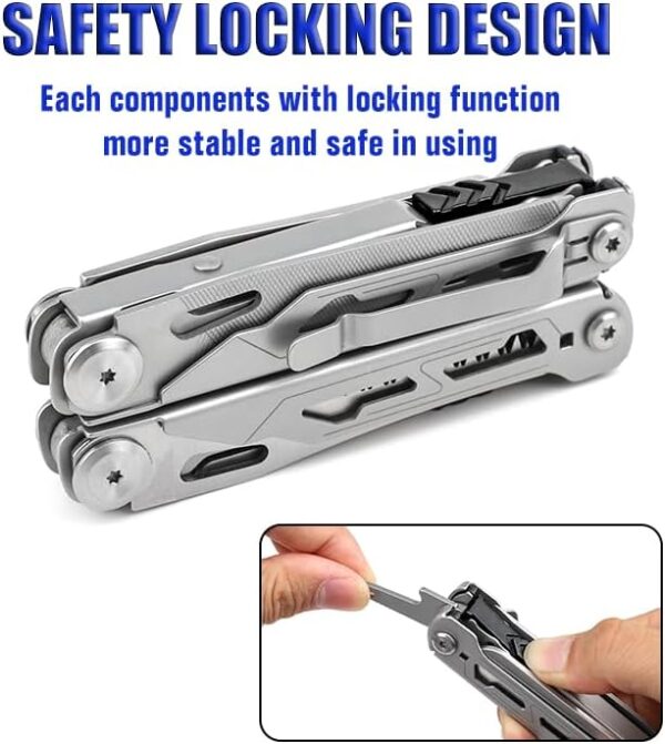 28-in-1 Multi-Tool Pliers â The Ultimate Survival & Repair Companion for Camping, Hiking & Everyday Tasks! - Image 3