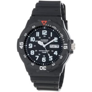 Casio MRW200H Series | Unisex Analog Watch | 100M WR | Stainless Steel Case | Resin Band | 2 Hand Analog (HR, Min, SEC) | Date Display | Screw Down Crown/Screw Down Caseback | 3 Year Battery