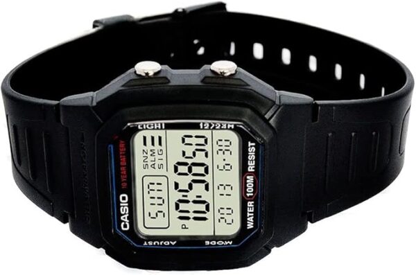 Casio W800HG Series | Menâs Digital Watch | 100 Meter Water Resistance | Multi Function Alarm | 100 SEC Stopwatch | Auto Calendar | Countdown Timer | LED Light | Dual Time| 10 Year Battery - Image 5