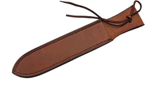 SZCO SUPPLIES Knife Sheath - 14" Brown Genuine Leather Knife Sheath for Belt - Heavy Duty Dagger Sheath, Knife Holster for Hunting, Tactical, Survival Knives - Image 2