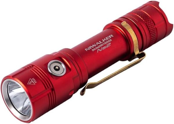 NS2 Magnetic Rechargeable Flashlight 2500 High Lumens Super Bright, LED Tactical Flashlights, Powered EDC Flashlight Waterproof, for Camping,Emergency, Outdoor, Rescue, Inspection (Red) - Image 2