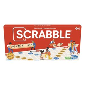 Scrabble Board Game, Classic Word Game for Kids Ages 8 and Up, Fun Family Game for 2-4 Players, The Classic Crossword Game