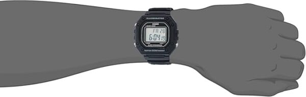 Casio W218H Series | Menâs Digital Watch | 50M WR | 1/100 Second Stopwatch | 100 SEC Chronograph | LED Backlight | Countdown Timer | Daily Alarm | Hourly Time Signal | 7 Year Battery - Image 4