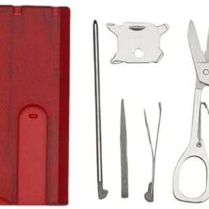 Black Outdoor Survival Bottle Opener Card Multi Tool Outdoor Barbecue Knife Camping Tool Hiking LED Light Magnifier EDC Tool Gear Multitools Hand Tools Accessories