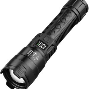 Inside The Bars, Rechargeable Flashlight, Super Bright LED Flashlight, Bright High Lumens Flashlight for Hiking, Camping, Emergency. (Black)