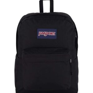 JanSport SuperBreak Plus Backpack with Padded 15-inch Laptop Sleeve and Integrated Bottle Pocket - Spacious and Durable Daypack for Work and Travel - Black
