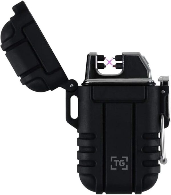 TG Plasma Lighter Windproof Waterproof USB Rechargeable Flameless Dual Arc for EDC Camping Survival Tactical - Image 2