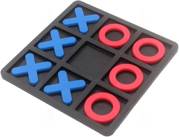Tic Tac Toe Board Game,Tic Tac Toe Family Game, Classic Board Game, Classical Family Board Game,Children's Tic Tac Toe Game, Plastic tic tac Toe Game, Board Size 15 X 15 cm - Image 3
