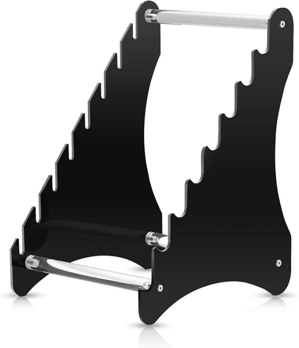 Acrylic Knife Block, Fixed Blade Knife Series Display Stand/Case - Knife Holder for Tactical & Survival Knives, Holds 8 Knives - Image 2