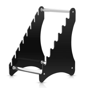 Acrylic Knife Block, Fixed Blade Knife Series Display Stand/Case - Knife Holder for Tactical & Survival Knives, Holds 8 Knives