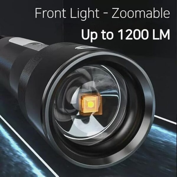 WARSUN Magnetic Flashlight 1200 Lumens Rechargeable High Lumen LED Torch, Super Bright Zoomable Light with COB Side Beam, Battery Indicator, for Emergency & Outdoor Use - Image 5