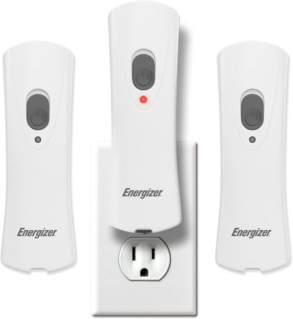 Energizer Weatheready Rechargeable Compact Handheld Light, Plug-in LED Emergency Flashlight, Automatic Turn-On, Built-in Battery Included, 3 Count - Image 2