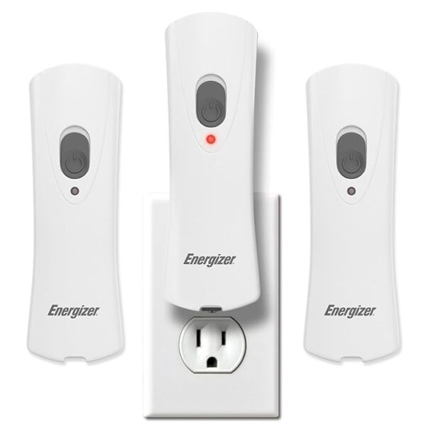 Energizer Weatheready Rechargeable Compact Handheld Light, Plug-in LED Emergency Flashlight, Automatic Turn-On, Built-in Battery Included, 3 Count