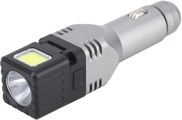 Car Plug in Flashlight Rechargeable Dual Light Source Super Bright Mini Handheld Automobile Charged Emergency Torch - Image 2