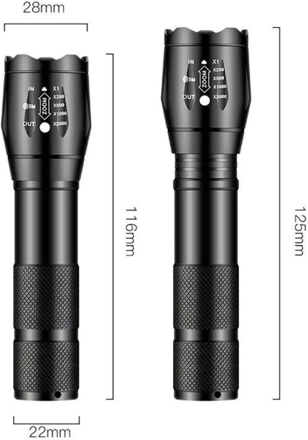 10 Pack LED Flashlight, Bright Powerful Flash Light with 5 Lighting Modes, Small Zoomable Tactical Flashlights High Lumens, Waterproof EDC Flashlights for Home, Camping, Emergency - Image 4
