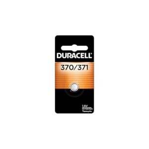 Duracell 370/371 Silver Oxide Button Battery, 1 Count Pack, 370/371 1.5 Volt Battery, Long-Lasting for Watches, Medical Devices, Calculators, and More