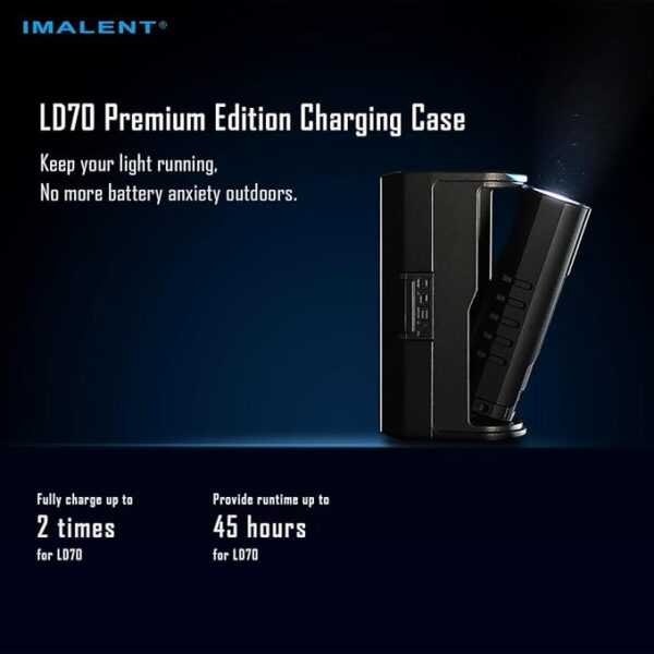 IMALENT LD70 Upgrated Small Flashlight 4000 Lumens EDC Lights with Charging Box, Powered by Rechargeable Built-in Battery for Outdoors, Emergency, Work (Brown) - Image 4