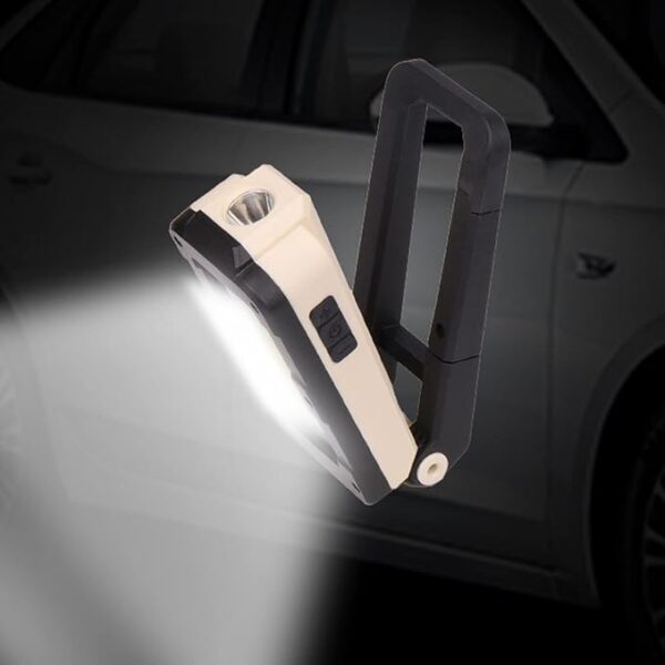 LED Work Light Outdoor Emergency Light with Rotatable Hook and Magnet USB Rechargeable Handheld Torch Flashlight for Yard Garage Fishing Hiking - Image 3