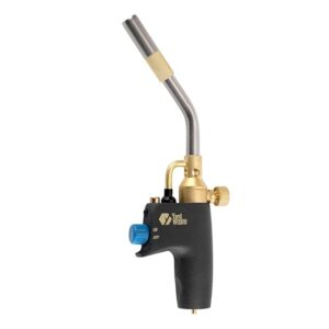 Propane Torch Head, Map Gas Torch with Igniter and Flame Adjustable, Hand Blow Torch with Fuel by Propane MAPP MAP PRO Gas, for Plumbing Soldering Lighting Campfires and Grills (CSA Certified)