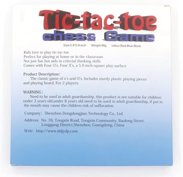 Tic Tac Toe Board Game,Tic Tac Toe Family Game, Classic Board Game, Classical Family Board Game,Children's Tic Tac Toe Game, Plastic tic tac Toe Game, Board Size 15 X 15 cm - Image 6