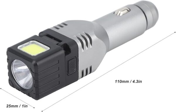 Car Plug in Flashlight Rechargeable Dual Light Source Super Bright Mini Handheld Automobile Charged Emergency Torch - Image 3