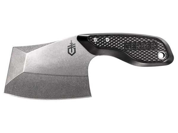 Gerber Gear TRI-Tip Mini Cleaver Fixed Blade Camping Knife with Molle Sheath for Survival and Bushcrafting