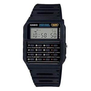 Casio CA53W Vintage Series | Data Bank | 1/100 SEC Stopwatch | Water Resistant | 8 Digit Calculator | Dual Time | Resin Band | Resin Case | Auto Calendar | Daily Alarm | 5 Year Battery