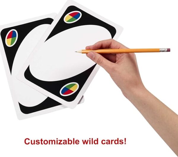 Mattel Games Giant UNO Family Card Game with 108 Oversized Cards and Instructions, Great Toy for Kids Ages 7 Years and Older - Image 5