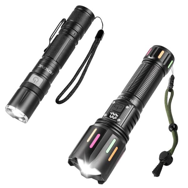 Rechargeable Flashlights High Lumens, Super Bright LED Flashlight USB C, Strong Flash Light for Home Camping Emergency