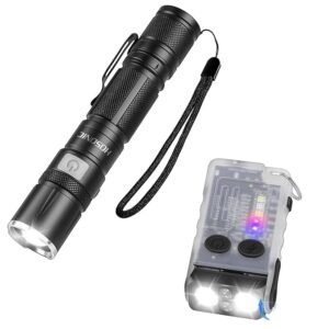 Rechargeable Flashlights, EDC Pocket Flashlight Super Bright Small Flash Light Powerful for Camping, Home, Emergencies