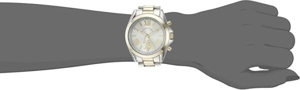 U.S. Polo Assn. Women's Analog Watch â Silver Dial with Two-Tone Silver and Gold Stainless Steel Bracelet â Elegant Design with Roman Numerals - Image 5