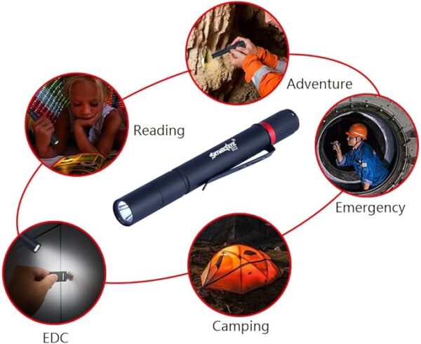 10 Pack LED Pen Flashlight, Pen Light Flashlights Pocket Clip, 3 Mode Penlight, Ultra Bright Mini Pen Lights, IP67 Small Waterproof Penlights for Outdoor Inspection Work, Emergency - Image 3