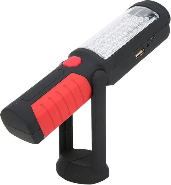 LED Torch Light Super Bright USB Rechargeable Portable Flashlight with 360 Degree Rotating Base Strong Magnet and Hook for Camping Hiking Emergency ABS Material 275g - Image 7