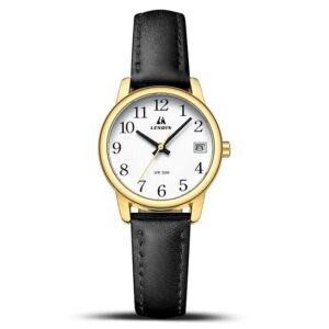 LN LENQIN Womens Watch Analog Quartz Waterproof Ladies Watches for Women with Leather Strap Luminous Easy Reader Dial