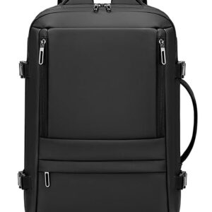 Carry On Travel Backpack for Airplanes | 40L Suitcase Backpack Luggage Business Weekender Bag - Expandable Travel Carry On Flight Approved for Men Women - Black