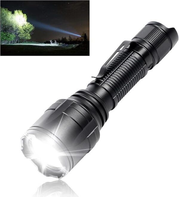 Super Bright Flashlight NT23 1500 Lumens Small Tactical Flashlights with Clip, Long Beam Distance, 4 Light Modes with Mode Memory, IP68 Waterproof, for Camping Hiking Emergency Use - Image 2
