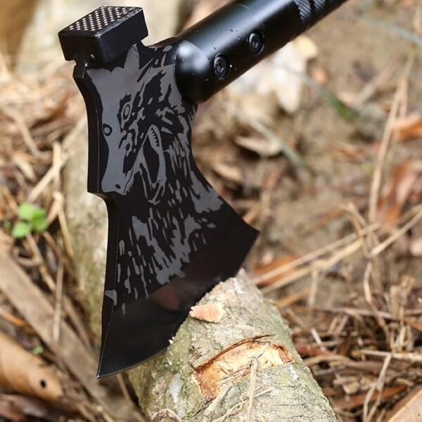 LIANTRAL Survival Camping Axe, Folding Tactical Axe Hatchet with Hammer, Nylon Sheath for Outdoor Adventures - Image 7