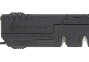 Smith & Wesson Knife Sharpener with Fine, Coarse Sides, Screwdriver, Heavy Duty Construction and Keychain for Survival, Hunting, Outdoor and EDC