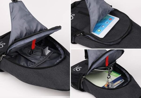 WATERFLY Crossbody Sling Backpack Sling Bag Travel Hiking Chest Bag Daypack - Image 5