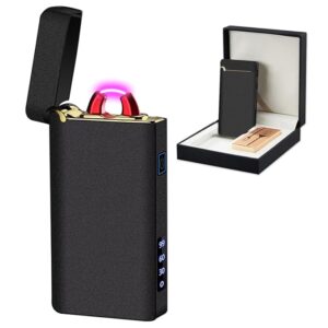 SKRFIRE Flameless Arc Lighter â USB Rechargeable, Windproof Plasma Electric Torch with Multi-Mode Flashlight & Power Display, Best for Outdoor Camping, Tactical & Emergency Useï¼Matte Blackï¼