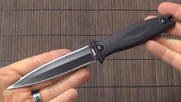 Kershaw Secret Agent (4007); Concealable Boot Knife with Strong Single Edge 4.4 Inch 8Cr13MoV Steel Blade; Arrives with Dual Carry Molded Sheath and Stealthy Non-Reflective Black Oxide Finish, 3 OZ - Image 5