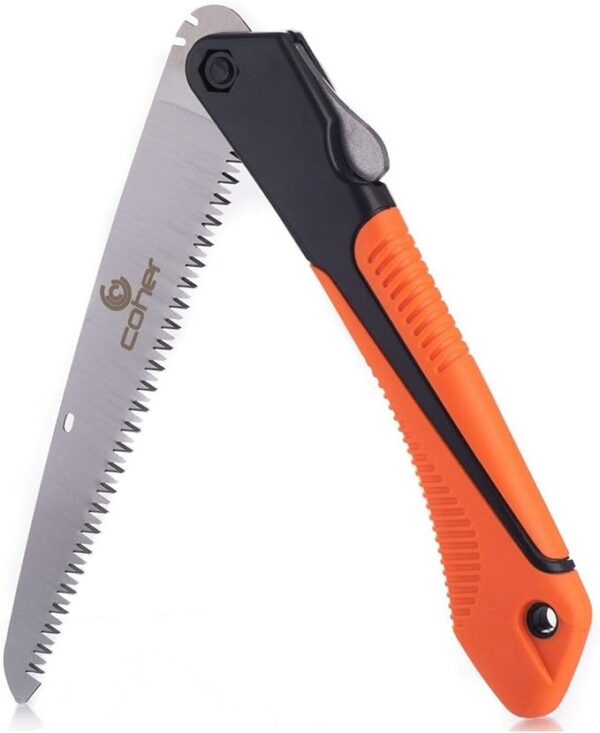 Folding Saw, 8 Inch Rugged Blade Hand Saw, Best for Camping, Gardening, Hunting | Cutting Wood, PVC, Bone, Pruning Saw with Ergonomic Non-Slip Handle Design - Image 2