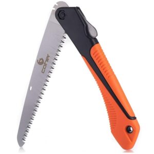 Folding Saw, 8 Inch Rugged Blade Hand Saw, Best for Camping, Gardening, Hunting | Cutting Wood, PVC, Bone, Pruning Saw with Ergonomic Non-Slip Handle Design