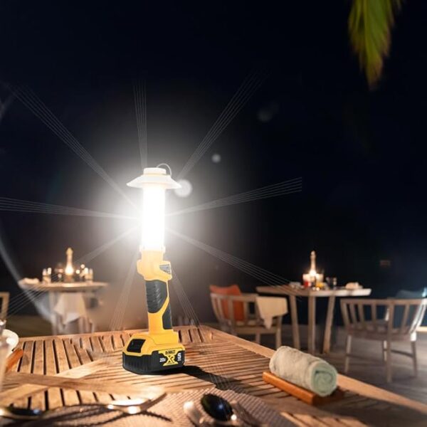 800LM Lantern Compatible with Dewalt 20V Max Batteries Outdoor Portable Camping Lantern with Hook USB Output Emergency Light Perfect for Camping Hiking and Outdoor Activities(NO Battery) - Image 6