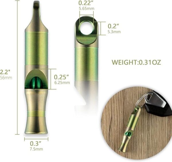 Emergency Whistle Survival Loud, Titanium Outdoor Safety Whistle Survival Shrill Loud Blast with Paracord for Kayak, Life Vest, Jacket, Boating, Fishing,Camping, Hiking, Hunting, Coyote - Image 7
